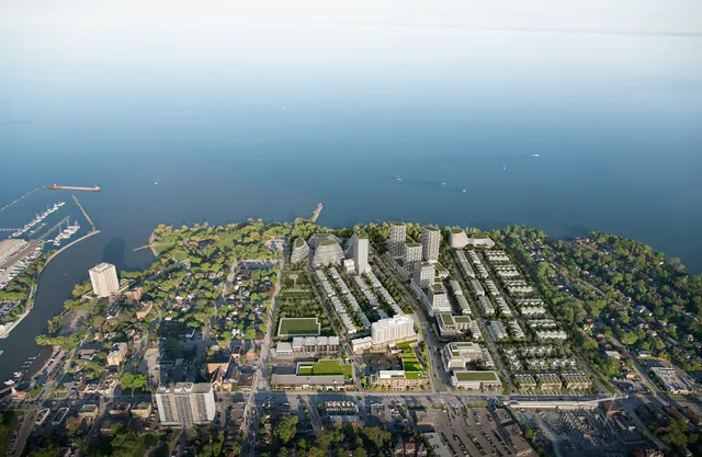 City and water landscape.