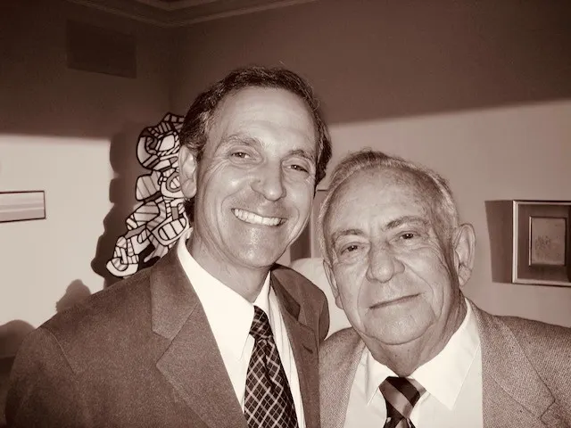 Stephen Diamond with his late father, Ephraim Diamond